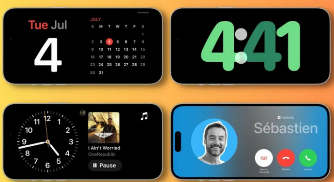 龙江镇苹果手机维修分享iOS17横屏充电待机显示有什么好处 