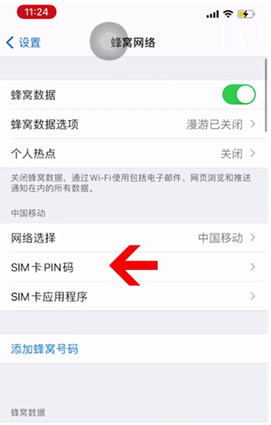 龙江镇苹果14维修网分享如何给iPhone14的SIM卡设置密码 