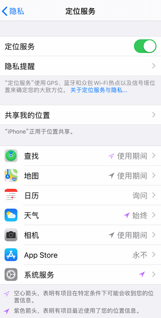 龙江镇苹果手机维修分享iPhone 状态栏中时间显示为蓝色图标是什么情况 