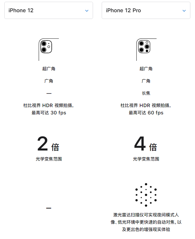 龙江镇苹果手机维修分享苹果 iPhone 12 与 iPhone 12 Pro 选哪款 